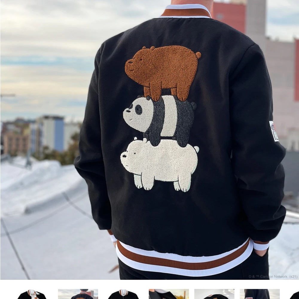 BRAND NEW We Bare Bears Varsity Jacket